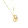 Pompeii3 .90Ct Diamond Bezel Pendant Solitaire Necklace 14k Yellow Gold Lab Created - 2 of 4