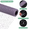 Unique Bargains Jacquard Net Mesh Flower Gift Wrapping Paper 180"x19.7" 1 Pc - 2 of 4