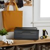 Homz 2 Pack Storage Cart, Wide Body 1 Drawer Plastic Rolling Container for Home and Office Organization, Black Frame with Smoke Tint Drawer - 4 of 4