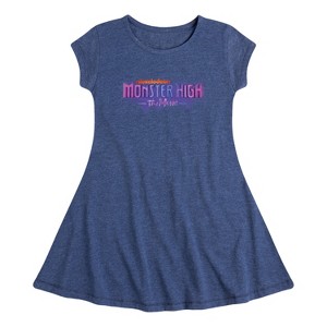 Girls' - Mattel - Nickelodeon Monster High the Movie Fit & Flair Cap Sleeve Dress - 1 of 3
