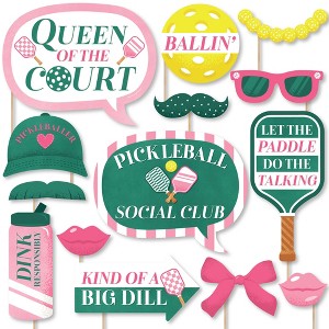 Big Dot of Happiness Pink Pickleball - Country Club Party Photo Booth Props Kit - 20 Count - 1 of 4