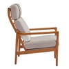Boucle Mid-Century Accent Armchair with Solid Wood Frame and Ergonomic Cushions - 4 of 4