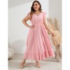 Plus Size Sleeveless Floral Hem Pocket Long Dress for Women Summer Casual Boho Maxi Dress - 2 of 4