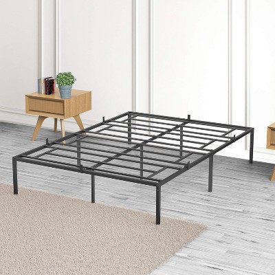 Heavy Duty Full Size Metal Bed Frame Steel Platform with Reinforced Slat Support, No Box Spring Needed, Ultra Quiet with Underbed Storage Space