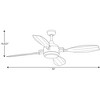 Progress Lighting Rudder 1-Light LED Ceiling Fan, Satin White, Distressed White Blades, Boat Oar-Inspired Design - 2 of 2