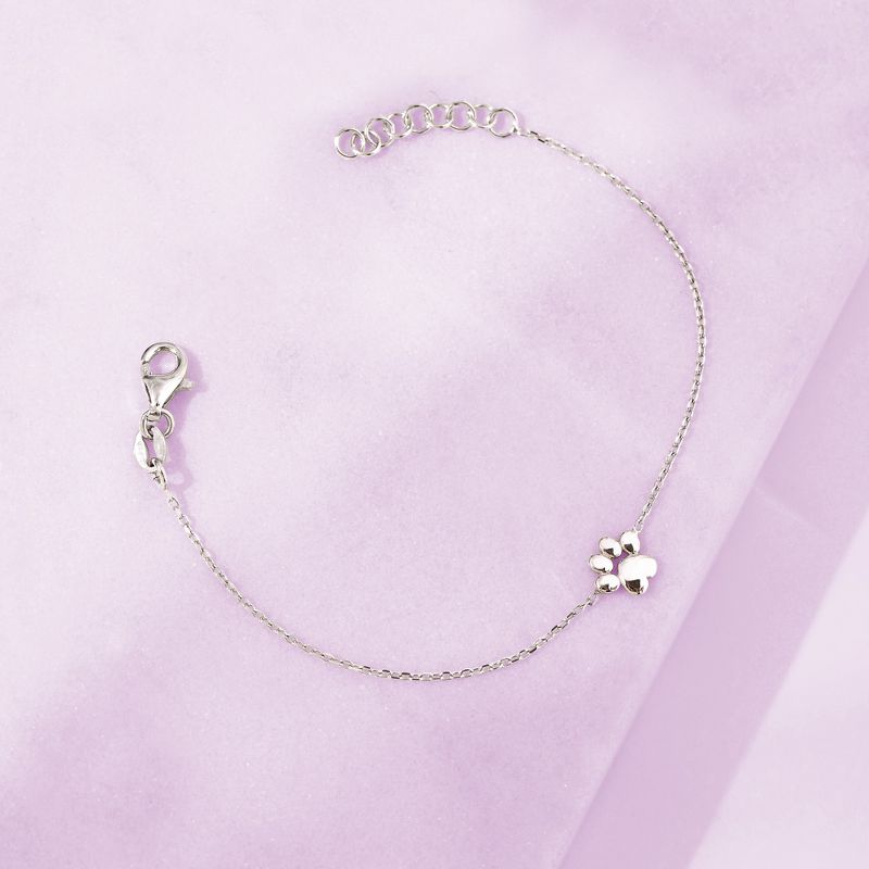 Girls' Polished Dog Paw Bracelet Sterling Silver - In Season Jewelry, 5 of 6