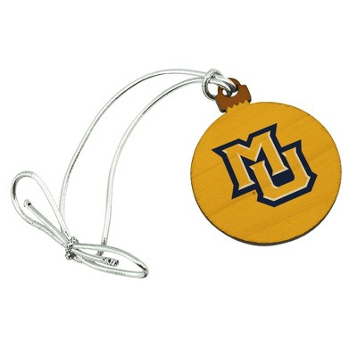 Marquette University Secondary Logo Mini Small Tiny Wood Christmas Tree Holiday Ornament