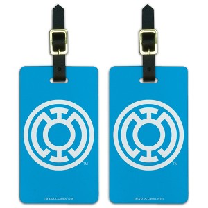 Green Lantern Blackest Night Blue Lantern Logo Luggage ID Tags Set of 2 - 1 of 4