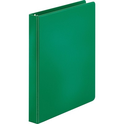 Business Source Round Ring Binder 1" Capacity 11"x8-1/2" Green 28556