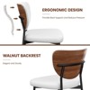 Gikpal Dining Chairs, Dining Room and Kitchen Chairs, Mid Century Modern Upholstered PU Leather Accent Chairs with Walnut Bentwood & Enlarged Cushion - 3 of 4