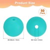 Unique Bargains Round Loose Rubber Beads Craft Smooth Ball Small Hole for DIY Crafts 50 Pcs - 3 of 4