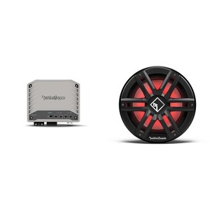 Rockford M2D4-10SB-G2 10" Color Optix Sealed marine sub, DVC (4Ω) with M2-500X1 Mono Element Ready Amplifier - 1 of 4
