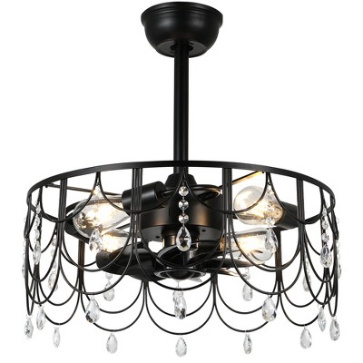 Bella Depot 21" Vintage Metal Ceiling Fan with Light and Remote 6-speed Reversible Fan