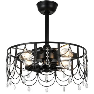 Bella Depot 21" Vintage Metal Ceiling Fan with Light and Remote 6-speed Reversible Fan - 1 of 4