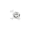 Black Bow Jewelry Sterling Silver Faith Hope Love 3-Sided Trilogy Bead Charm - 4 of 4