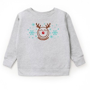 SmileyWorld Reindeer Snowflakes - Toddler Graphic Sweatshirt and Youth Graphic Sweatshirt - 1 of 2