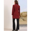 INSPIRE CHIC Women's Winter Double Breasted Lapel Neck Long Sleeve Outerwear Overcoat - 3 of 4