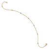 Black Bow Jewelry 14k Two Tone Gold Polished Cable and D/C Bead Anklet, 9-10 Inch - 2 of 4