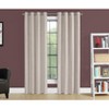 Monarch Specialties Curtain Panel 2Pcs Set Room Darkening Grommet Living Room Bedroom Kitchen Micro Suede Polyester Beige Contemporary Modern - 2 of 4