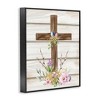 Stupell Industries Spiritual Easter Cross Spring Blossoms Black Framed Giclee Art - 3 of 4