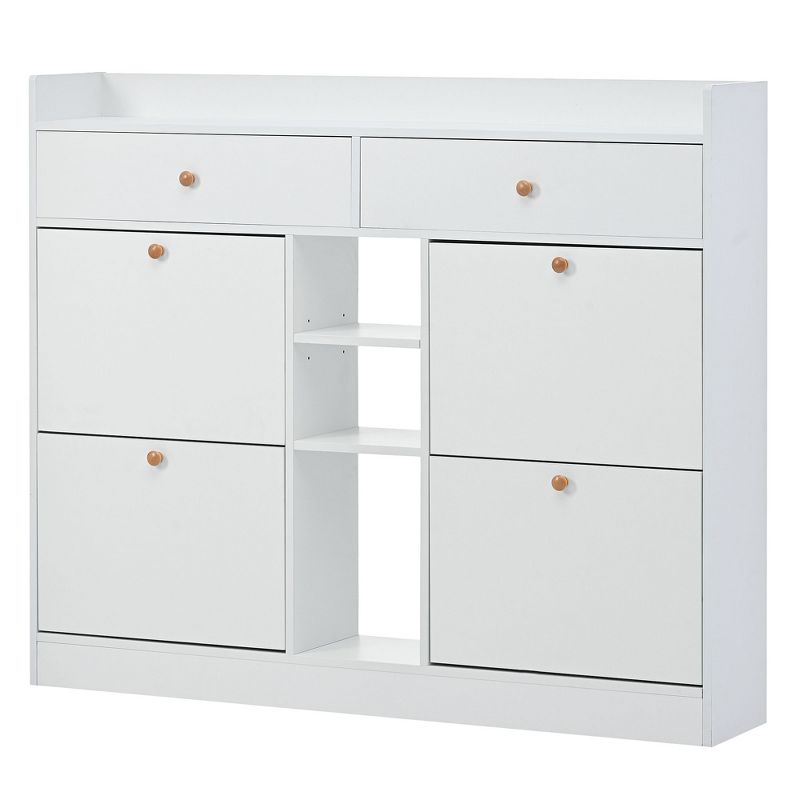 Modern Multifunctional Shoe Cabinet With 4 Turnover Drawers - ModernLuxe, 4 of 13
