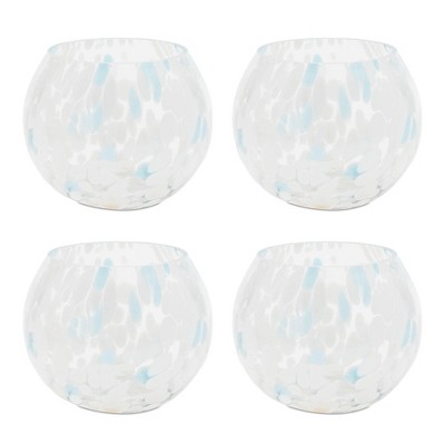 Painted Glass Candle Holder Vase