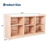 Wooden 6 Cube Bookshelf, Kid’s Multi Shelf Cubby for Books and Toys, 2 Tier Wooden Open Bookcase, Floor Standing Display Cabinet for Home, Daycare - 2 of 4