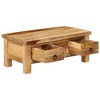 vidaXL Coffee Table Brown Solid Mango Wood 35.4 x 17.7 x 13.8 in - 3 of 4