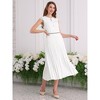 INSPIRE CHIC Women's Sleeveless Tie Neck Pleated Dress - 3 of 4