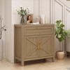 Storage Cabinet, Modern Sideboard Buffet Cabinet with Adjustable Shelf, Coffee Bar Cabinet with 1 Drawer and 2 Doors, Wood Accent Cabinet - 2 of 4