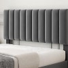 homfan Bed Frame with Velvet Headboard Adjustable, Strong Wooden Slat Support, No Box Spring Needed, Noise Free Sleep,Easy Assembly,Grey Bed Frames - 4 of 4