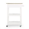 1 Storage Drawer Kitchen Island Utility Storage Cart,white-Christopher Knight Home - 3 of 4