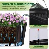 2 Pack Tall Oval Planter Box with Wheels Modern Flower Pots with Water Level & Removable Insert Bucket for Outdoor Patio, Garden, Window - 3 of 4