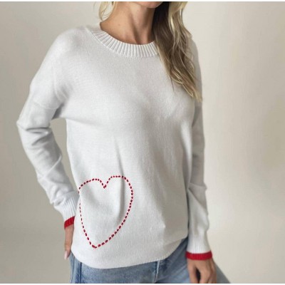 Women's Pookie Heart Sweater - SIX/FIFTY