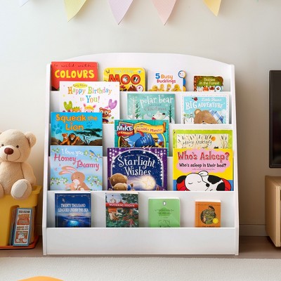 ABYNOW 5-Tier Kids Bookshelf Bookcase Display Shelve for Bedroom,Classroom, Nursery，Easy Assembly