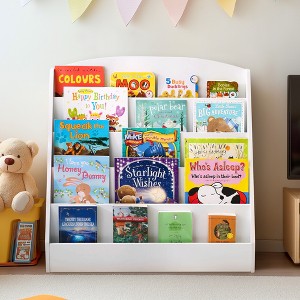ABYNOW 5-Tier Kids Bookshelf Bookcase Display Shelve for Bedroom,Classroom, Nursery，Easy Assembly - 1 of 4