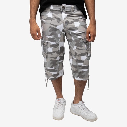 Big and tall hot sale white cargo shorts