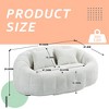MOONMISS Giant Bean Bag Chair Couch, 57''W Oversized Bean Bag Sofa with Foam Filler, Lazy Loveseat Chair with 2 Pillows for Living Room - 3 of 4