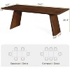 70-Inch Wooden Dining Table for 6 to 8 People, Farmhouse Kitchen Table, Rectangular Dinner Table with Large Tabletop - 3 of 4