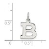 Black Bow Jewelry Sterling Silver, Amanda Collection Small Block Style Initial B Pendant - 4 of 4