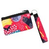 Wrapables Neoprene Mini Wristlet Wallet / Credit Card ID Holder with Lanyard, Abstract Bright - 2 of 4