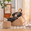 CAVINAS Oversized Bean Bag Chair, Faux Fur Shell-Shaped Large Bean Bag Chair with Filler, Accent Sofa Chair for Adults and Kids - 2 of 4
