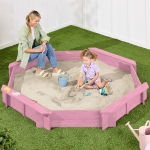 Best Choice Products Kid's Octagonal Wooden Outdoor Sandbox w