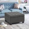 Isabella Contemporary Tufted Fabric Storage Ottoman - Christopher Knight Home - image 2 of 4