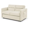 NicBex 54.5"x33"x31.5" Sleeper Sofa Couch Chenille Loveseats Sofa Bed with Pull-out Bed, 2 Arm Pocket - 2 of 4