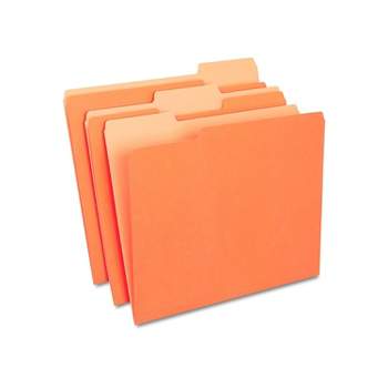 MyOfficeInnovations Top-Tab File Folders 3-Tab Letter Size Orange 100/Box (433680)