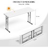 VINGLI 4 FT Narrow Folding Table,Premium Quality HDPE Material and Sturdy Metal Frame, Perfect for Party, Home Work, White - 3 of 4