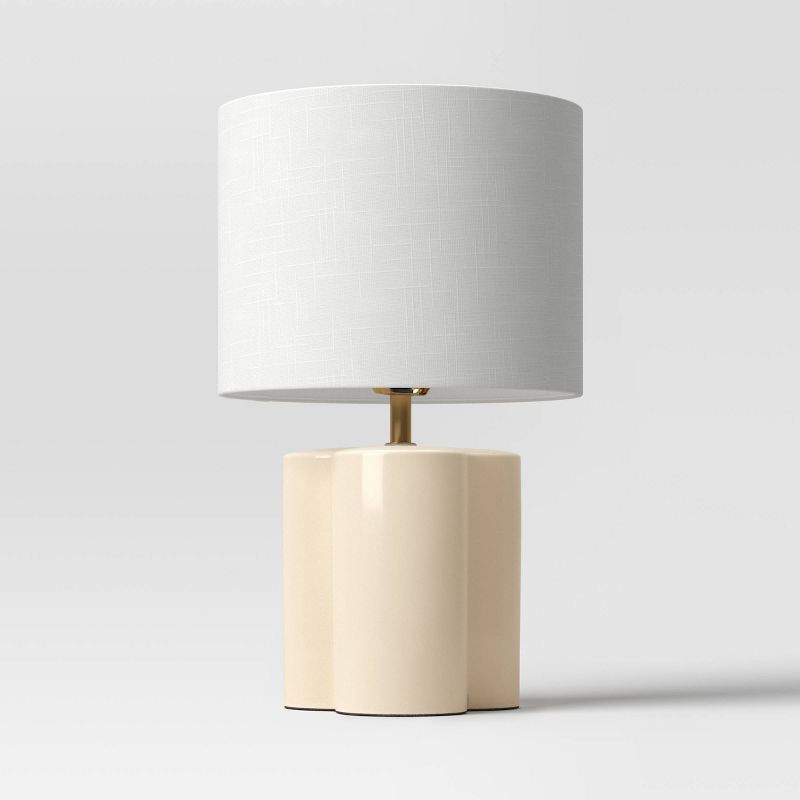Modern Clover Table Lamp Cream - Threshold™, 1 of 8