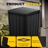 32 Gallon Outdoor Trash Can with Lid, Weather-Resistant & Lightweight Resin Garbage Bin, Easy to Assemble and Move for Patio and Garden - 4 of 4