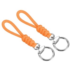 Unique Bargains Braided Wrist ID Cards Keychain Wallets Badge Lanyard with Hook 2 Pcs - 1 of 4